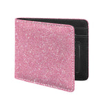 Pink (NOT Real) Glitter Print Bifold Wallet