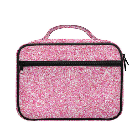 Pink (NOT Real) Glitter Print Briefcase Bible Bag