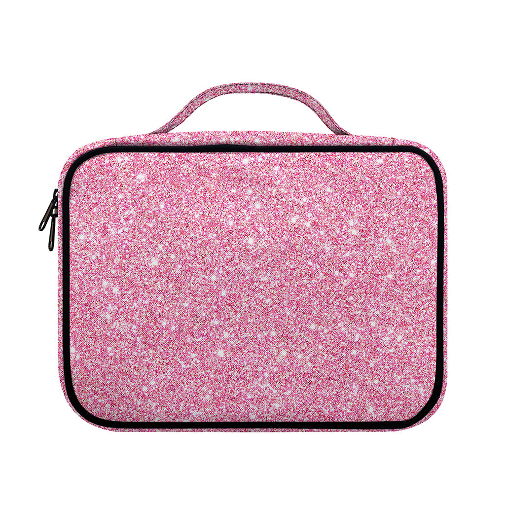 Pink (NOT Real) Glitter Print Briefcase Bible Bag