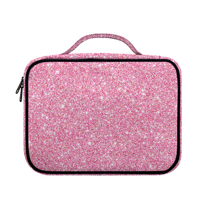 Pink (NOT Real) Glitter Print Briefcase Bible Bag