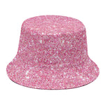 Pink (NOT Real) Glitter Print Bucket Hat