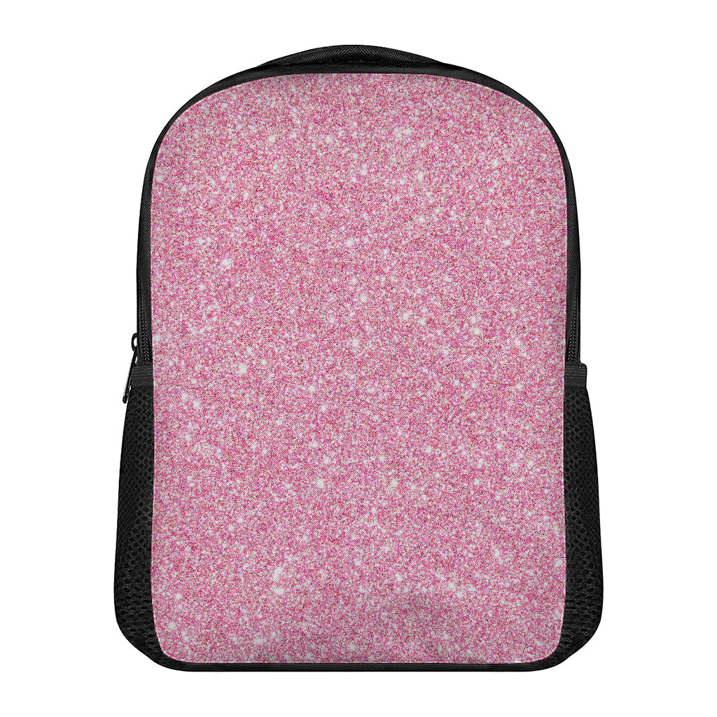 Pink (NOT Real) Glitter Print Casual Backpack