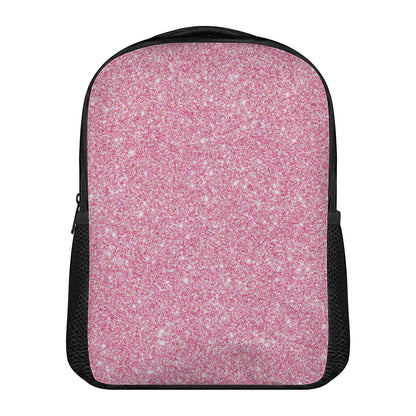 Pink (NOT Real) Glitter Print Casual Backpack