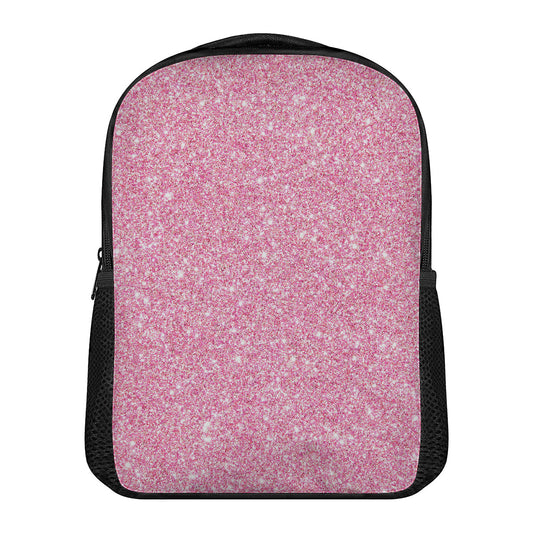 Pink (NOT Real) Glitter Print Casual Backpack