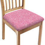 Pink (NOT Real) Glitter Print Chair Cushion Cover