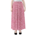 Pink (NOT Real) Glitter Print Chiffon Maxi Skirt