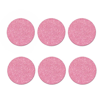 Pink (NOT Real) Glitter Print Coaster Set