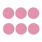 Pink (NOT Real) Glitter Print Coaster Set
