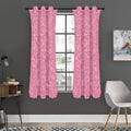 Pink (NOT Real) Glitter Print Grommet Curtain Panels