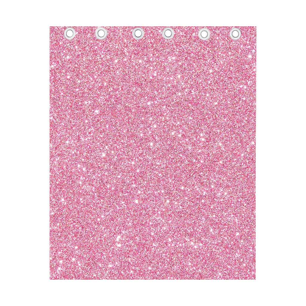Pink (NOT Real) Glitter Print Curtain