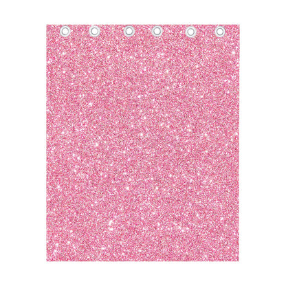 Pink (NOT Real) Glitter Print Curtain