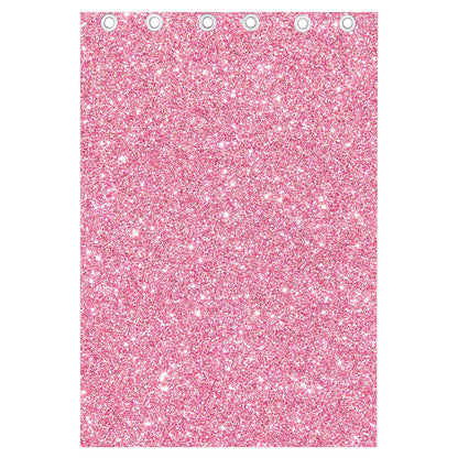 Pink (NOT Real) Glitter Print Curtain