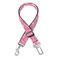 Pink (NOT Real) Glitter Print Dog Seat Belt