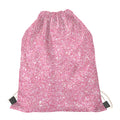 Pink (NOT Real) Glitter Print Drawstring Bag