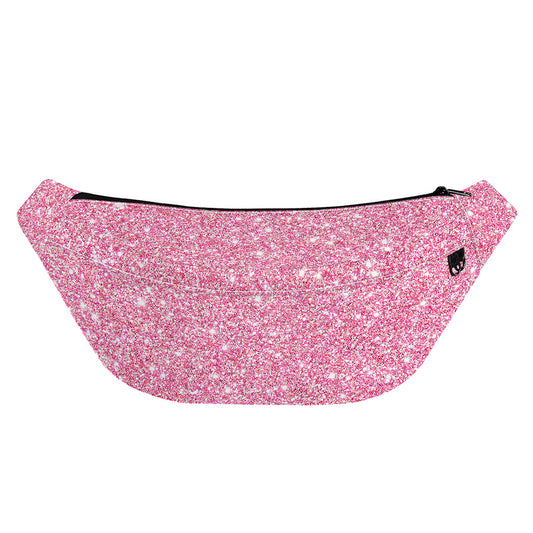 Pink (NOT Real) Glitter Print Fanny Pack