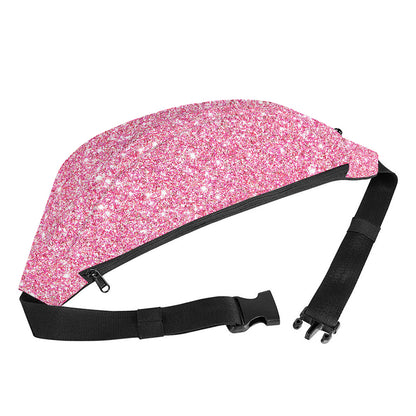 Pink (NOT Real) Glitter Print Fanny Pack