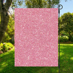 Pink (NOT Real) Glitter Print Garden Flag