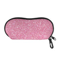 Pink (NOT Real) Glitter Print Glasses Case