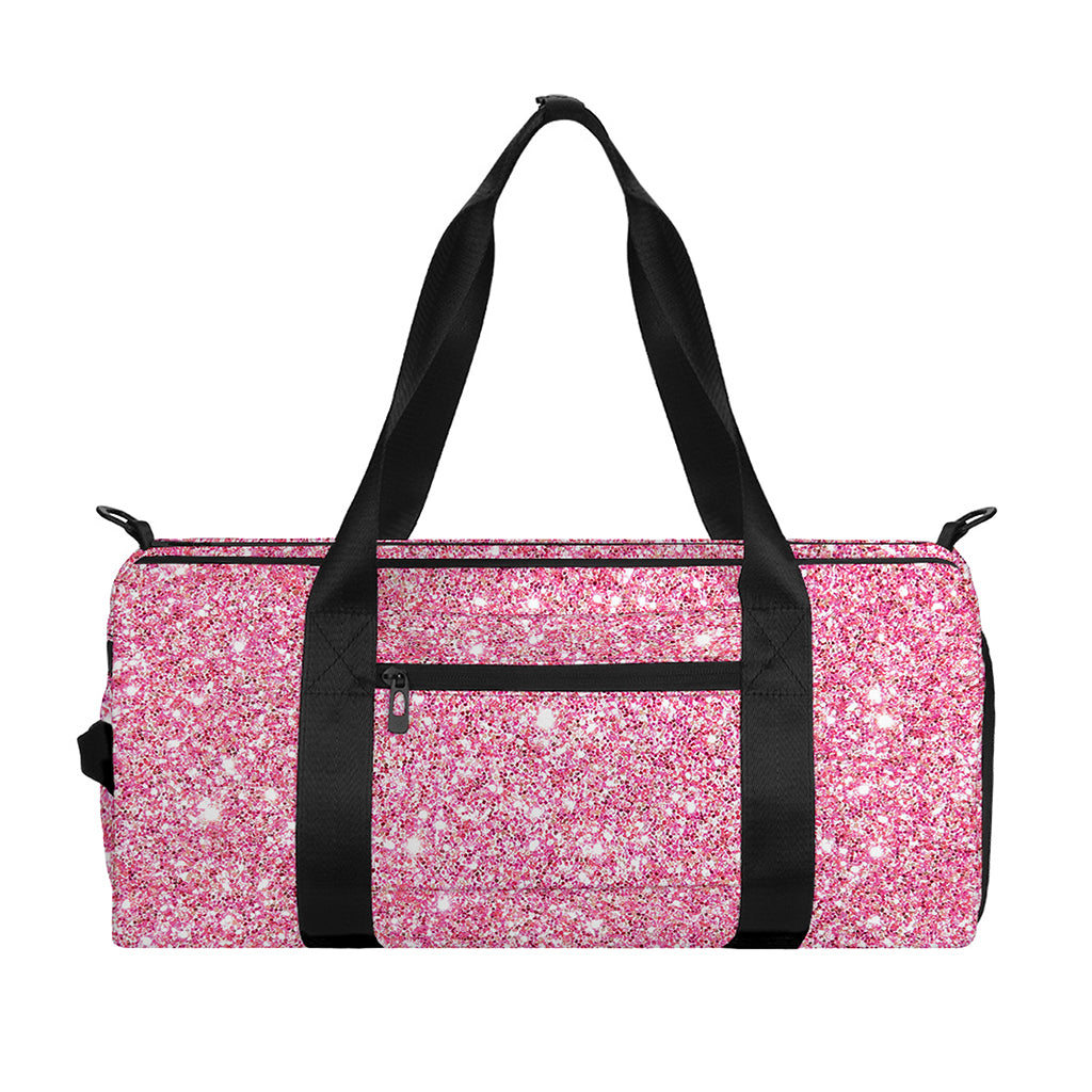 Pink (NOT Real) Glitter Print Gym Bag