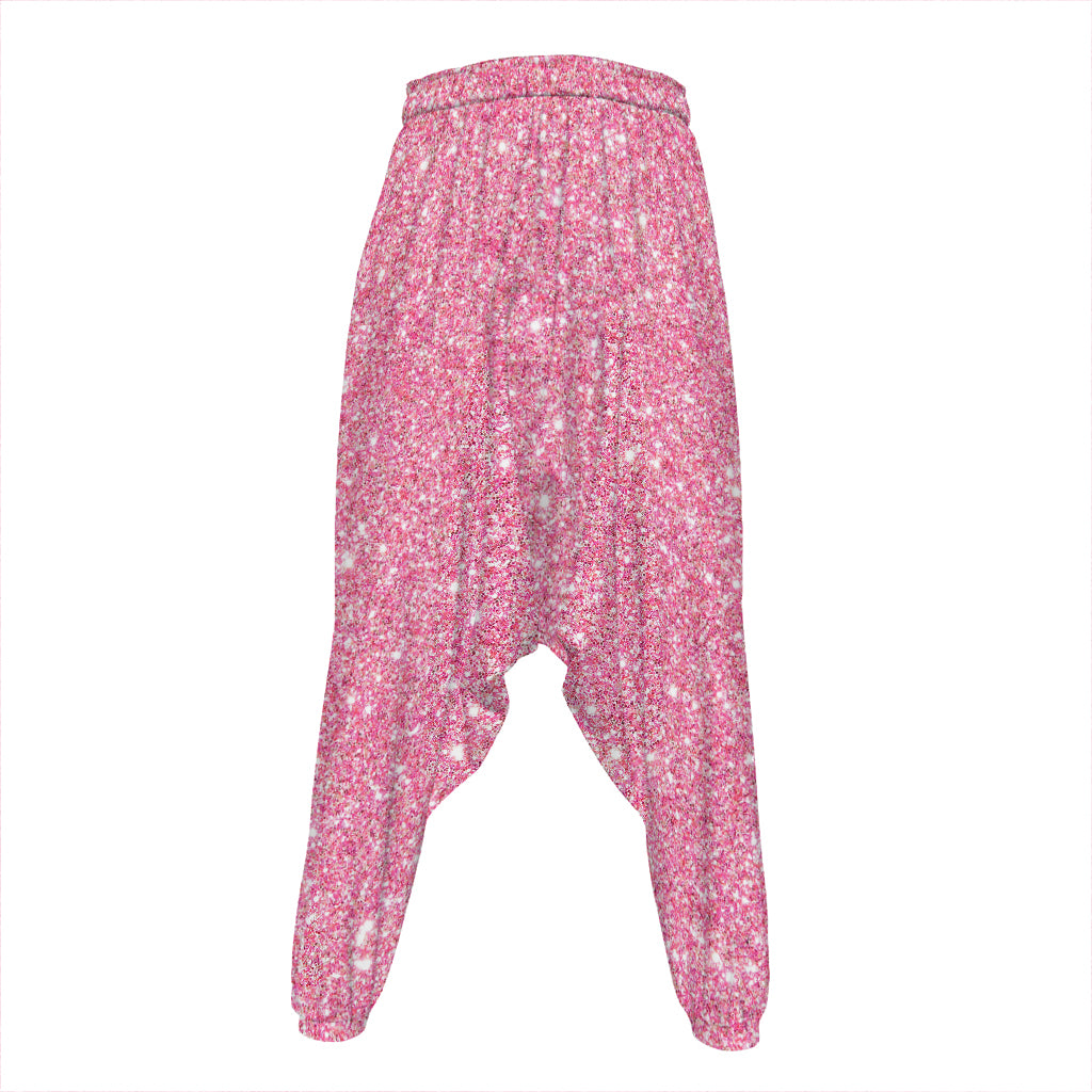 Pink (NOT Real) Glitter Print Hammer Pants