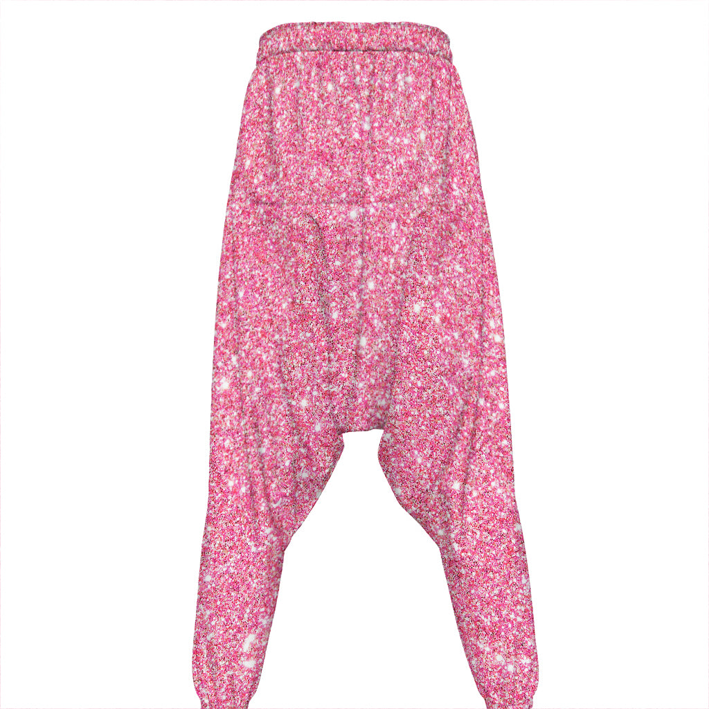 Pink (NOT Real) Glitter Print Hammer Pants