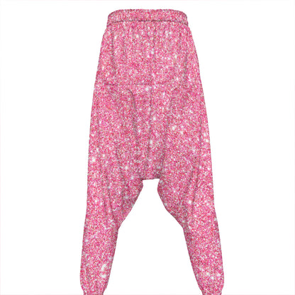 Pink (NOT Real) Glitter Print Hammer Pants