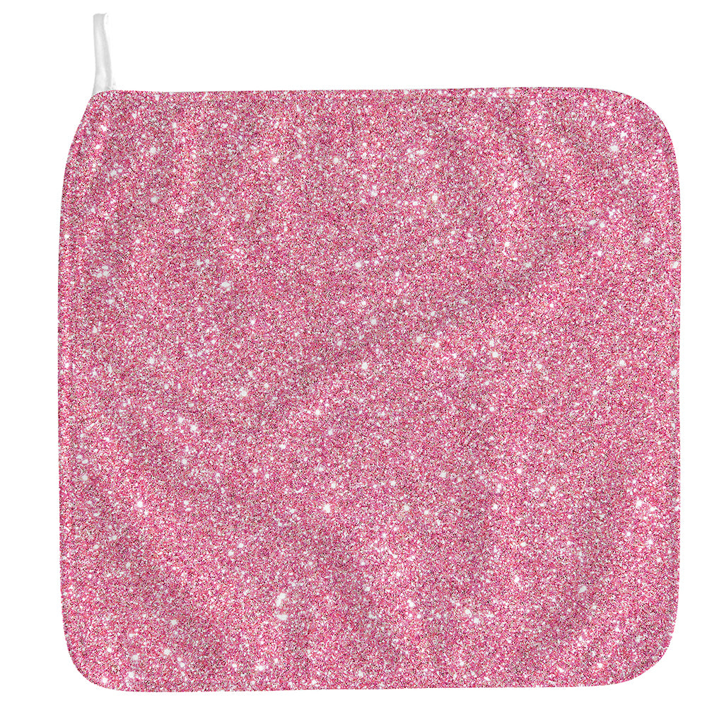 Pink (NOT Real) Glitter Print Hand Towel