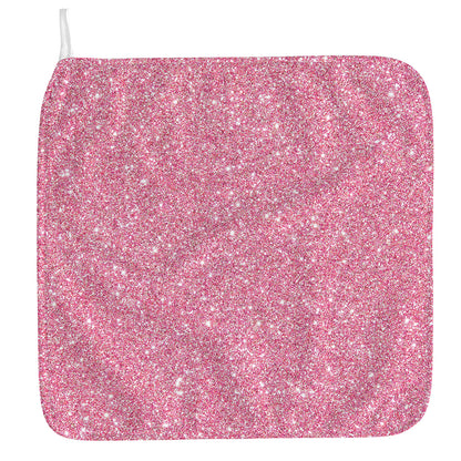 Pink (NOT Real) Glitter Print Hand Towel