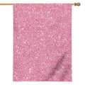 Pink (NOT Real) Glitter Print House Flag