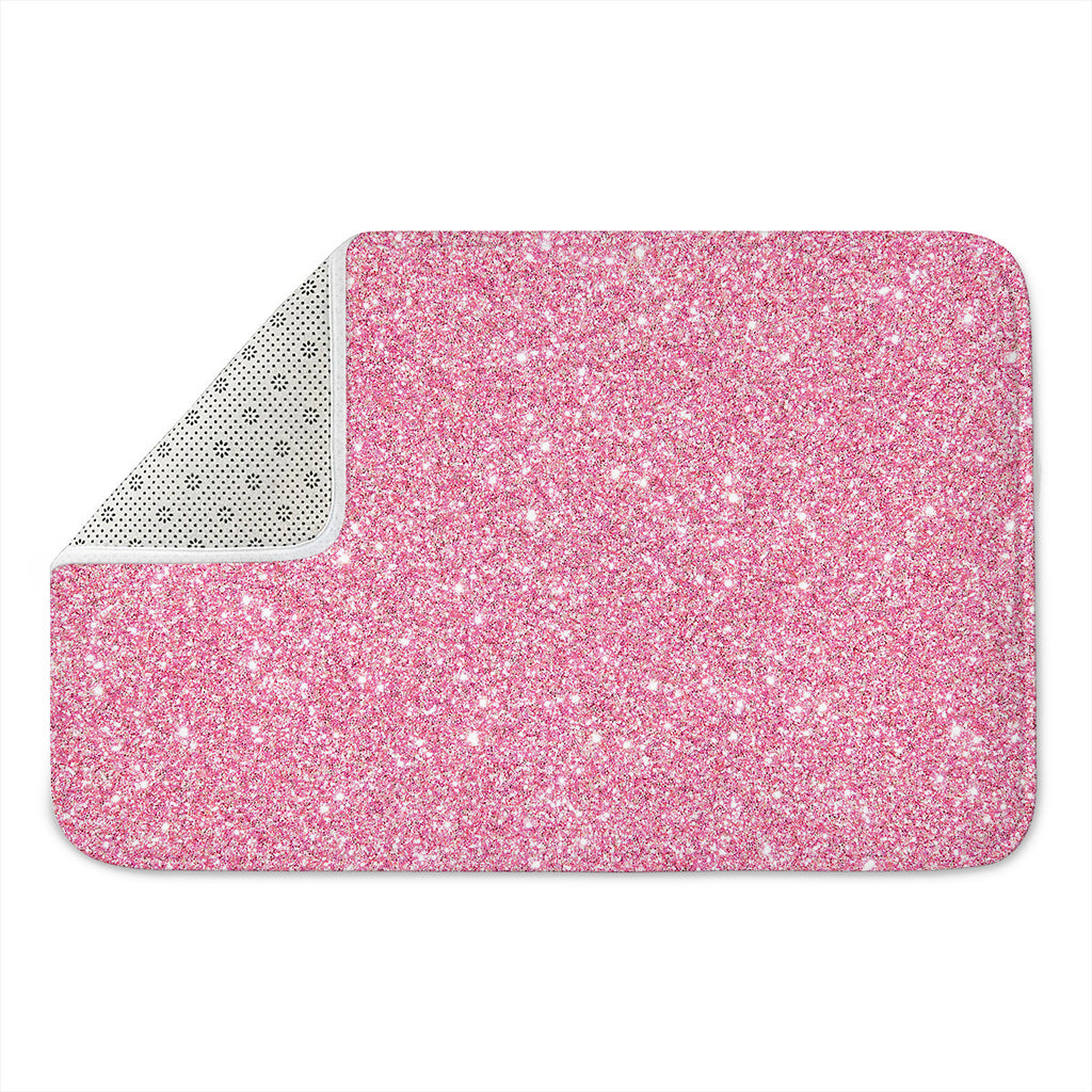 Pink (NOT Real) Glitter Print Indoor Door Mat