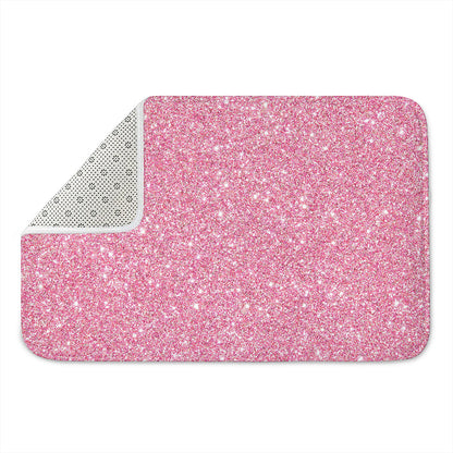 Pink (NOT Real) Glitter Print Indoor Door Mat
