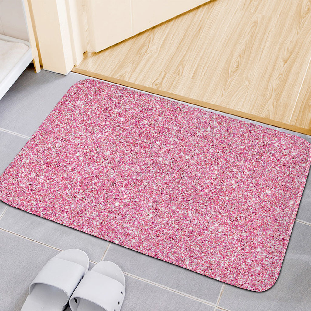 Pink (NOT Real) Glitter Print Indoor Door Mat