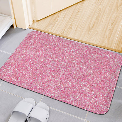 Pink (NOT Real) Glitter Print Indoor Door Mat