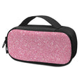 Pink (NOT Real) Glitter Print Portable Cooler Travel Case