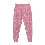 Pink (NOT Real) Glitter Print Jogger Pants
