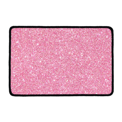 Pink (NOT Real) Glitter Print Kitchen Mat