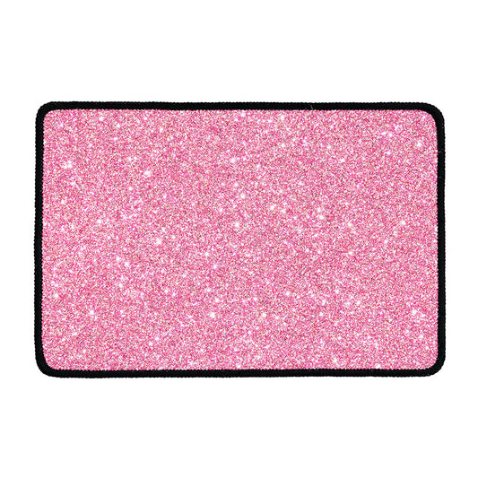 Pink (NOT Real) Glitter Print Kitchen Mat