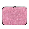 Pink (NOT Real) Glitter Print Laptop Sleeve