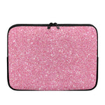 Pink (NOT Real) Glitter Print Laptop Sleeve