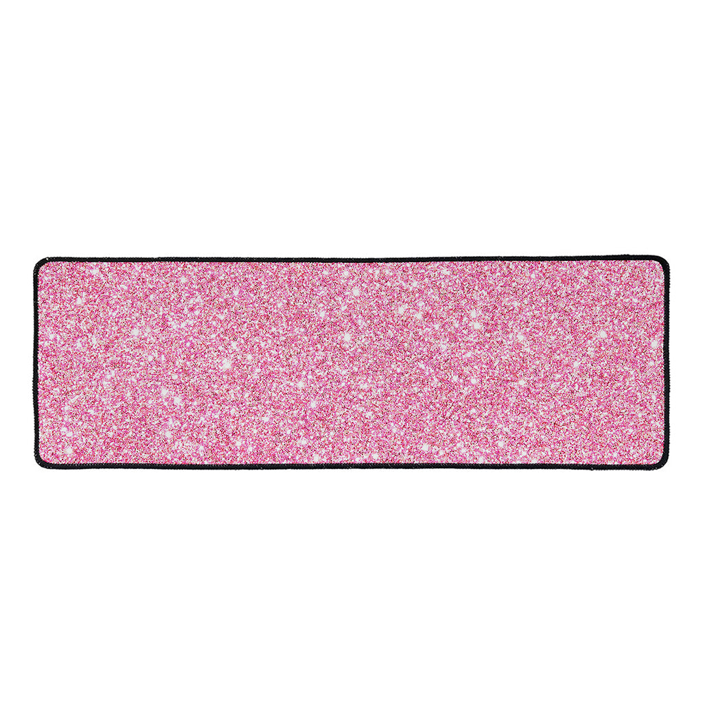 Pink (NOT Real) Glitter Print Long Kitchen Mat
