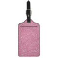 Pink (NOT Real) Glitter Print Luggage Tag