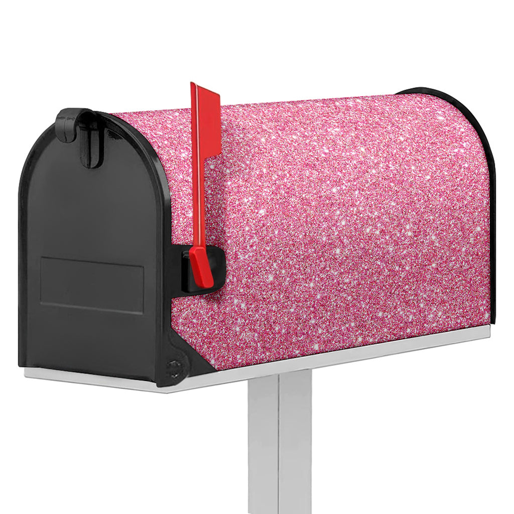 Pink (NOT Real) Glitter Print Mailbox Cover