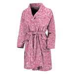 Pink (NOT Real) Glitter Print Men's Bathrobe
