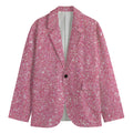 Pink (NOT Real) Glitter Print Men's Blazer