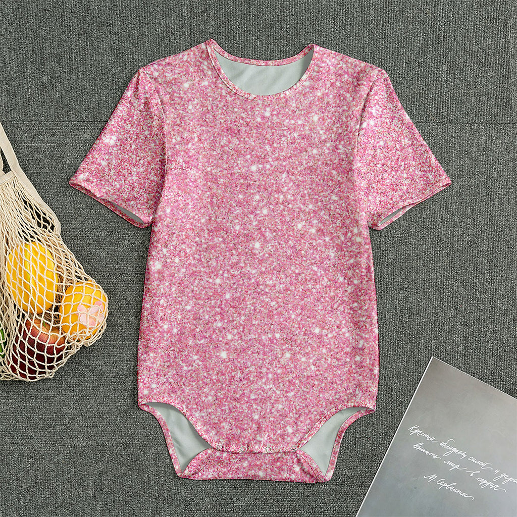 Pink (NOT Real) Glitter Print Men's Bodysuit