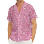 Pink (NOT Real) Glitter Print Men's Deep V-Neck Shirt