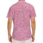 Pink (NOT Real) Glitter Print Men's Deep V-Neck Shirt