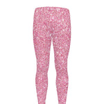 Pink (NOT Real) Glitter Print Men's leggings