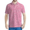 Pink (NOT Real) Glitter Print Men's Polo Shirt