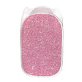 Pink (NOT Real) Glitter Print Mesh Laundry Hamper
